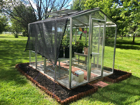 Polypropylene Exterior Shades for both sides of the Greenhouse