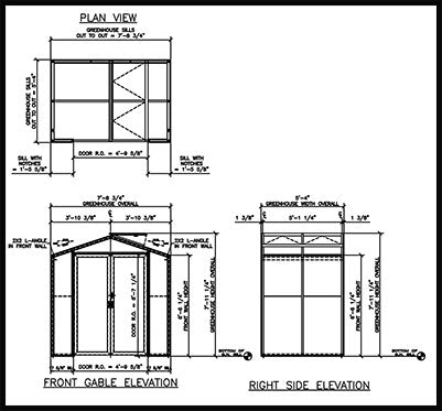 The Sago Greenhouse 5' x 8'